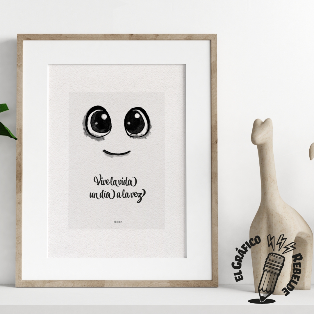 Print Un Día a la Vez - Lámina Motivacional de Tinta