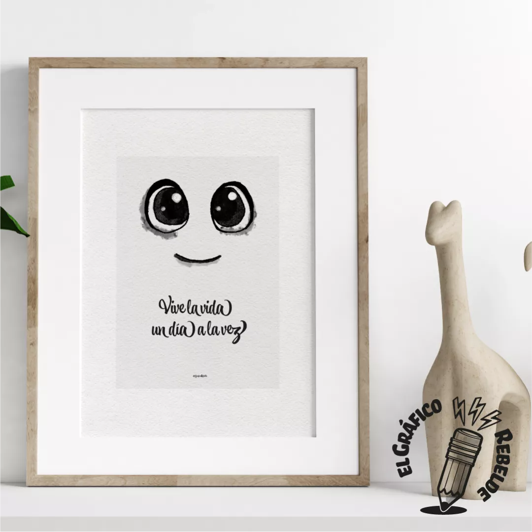 Print Un Dia a la Vegada - Làmina Motivacional de Tinta