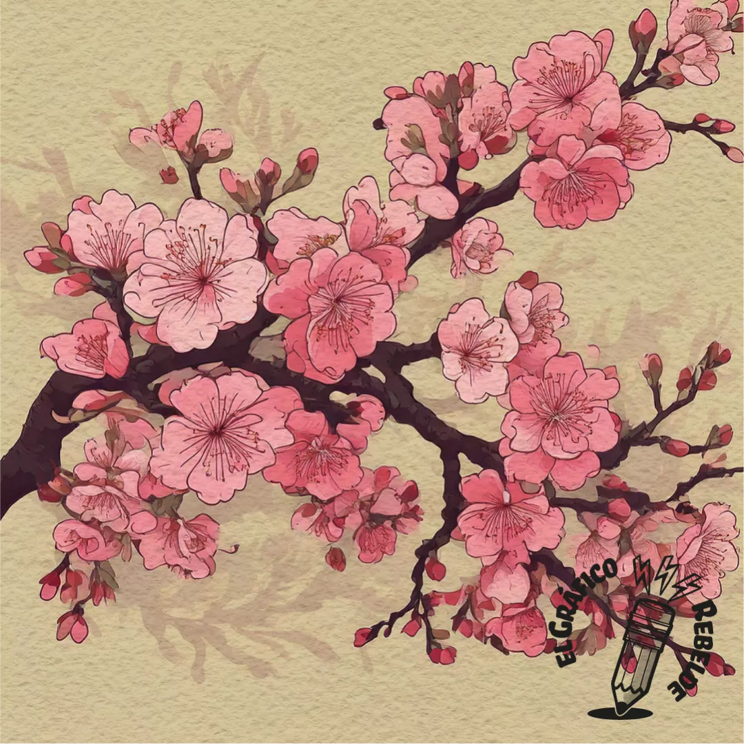 Print SAKURA - Lámina Botánica de Calma y Delicadeza
