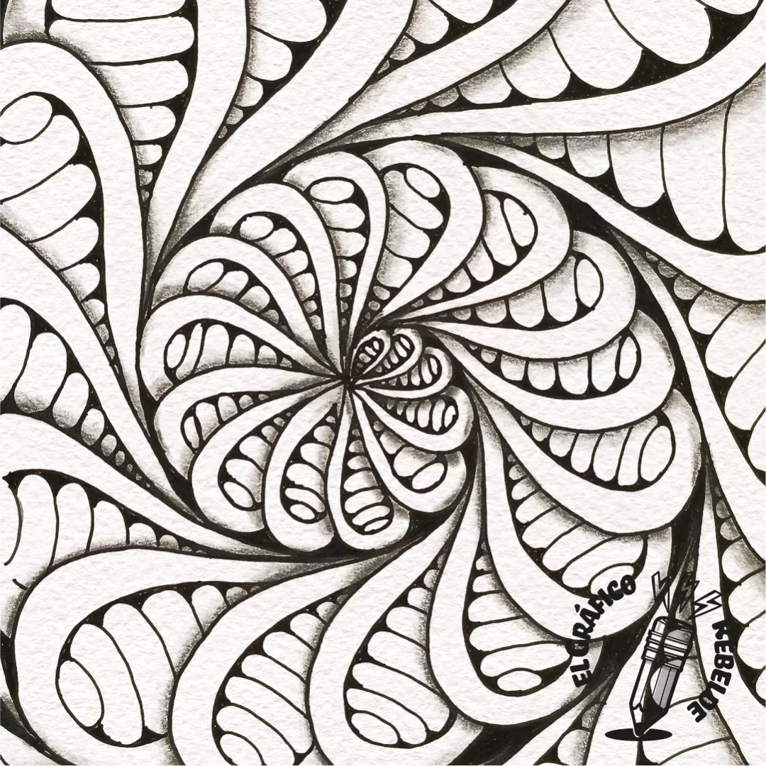 Print Espiral Zen - Làmina de Dibuix a Mà pel teu Racó de Calma