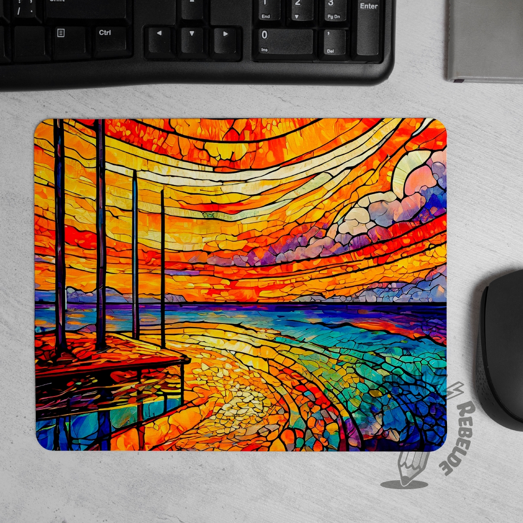 Mousepad ilustrado Puesta de Sol: Colección Cuatro Estaciones