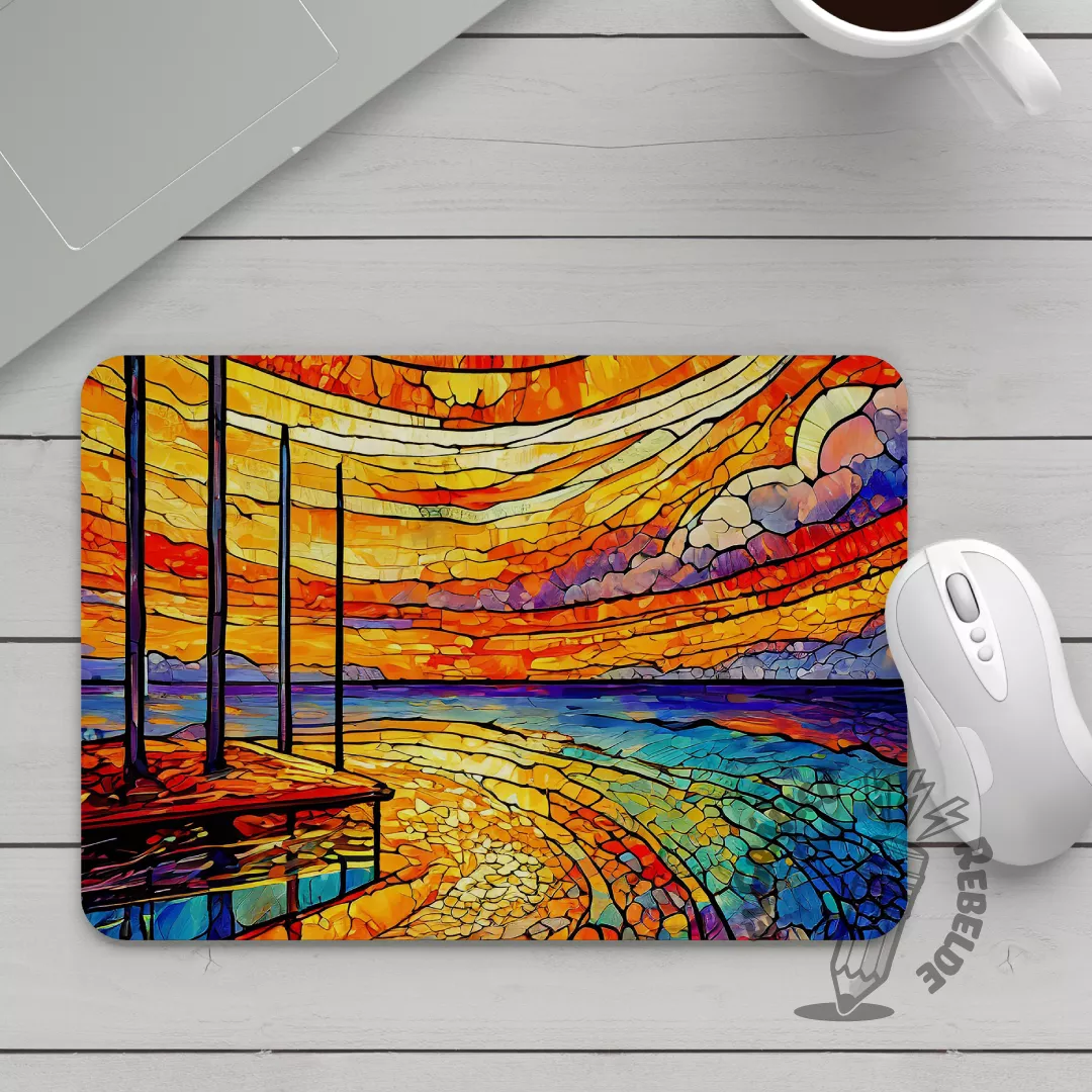 Mousepad ilustrado Puesta de Sol: Colección Cuatro Estaciones