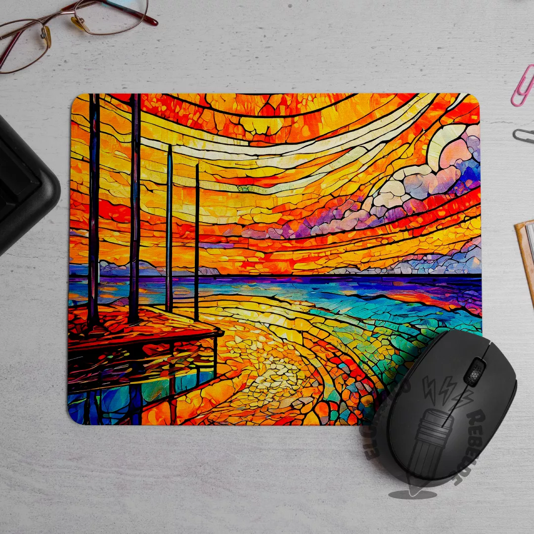 Mousepad ilustrado Puesta de Sol: Colección Cuatro Estaciones