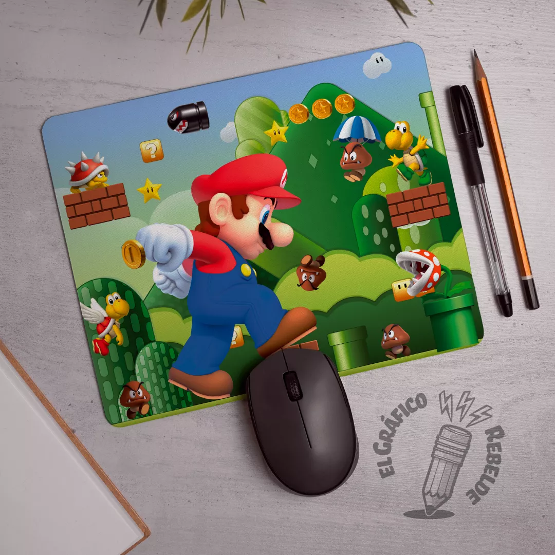 Estoreta de ratolí il·lustrada de Super Mario Bros: Pantalla Màgica Estoreta de ratolí il·lustrada de Super Mario Bros: Pantalla Màgica