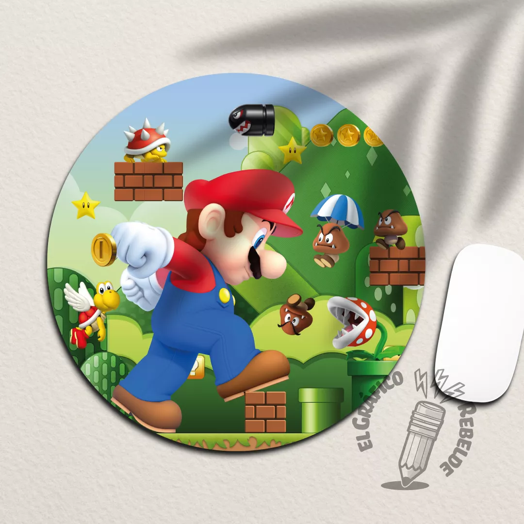 Mousepad ilustrado de Super Mario Bros: Pantalla Mágica