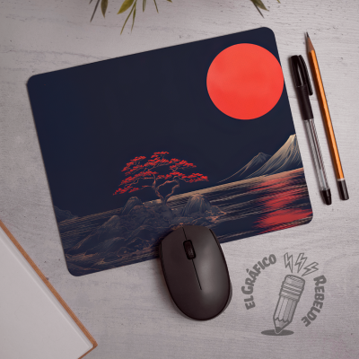 Mousepad rectangular Col·lecció Especial Nihon de perfil.