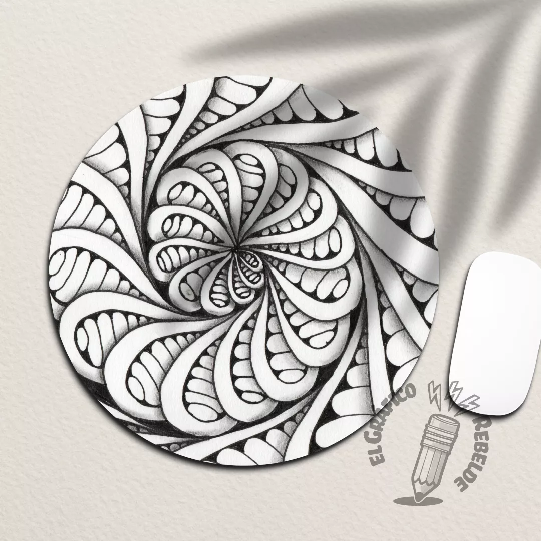 Estoreta de ratolí il·lustrada: Espiral Zen Estoreta de ratolí il·lustrada: Espiral Zen