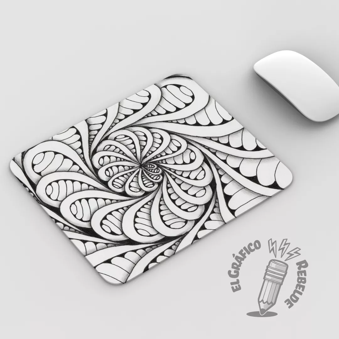 Estoreta de ratolí il·lustrada: Espiral Zen Estoreta de ratolí il·lustrada: Espiral Zen