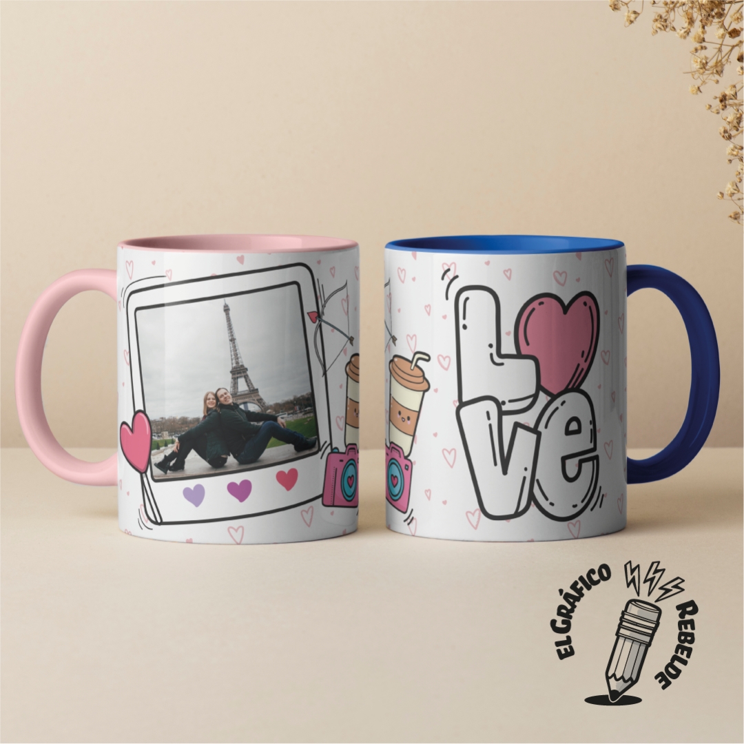 Taza Love con Foto Polaroid Taza Love con Foto Polaroid
