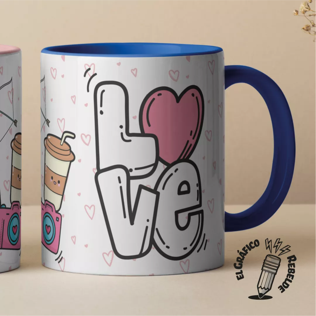 Taza Love con Foto Polaroid