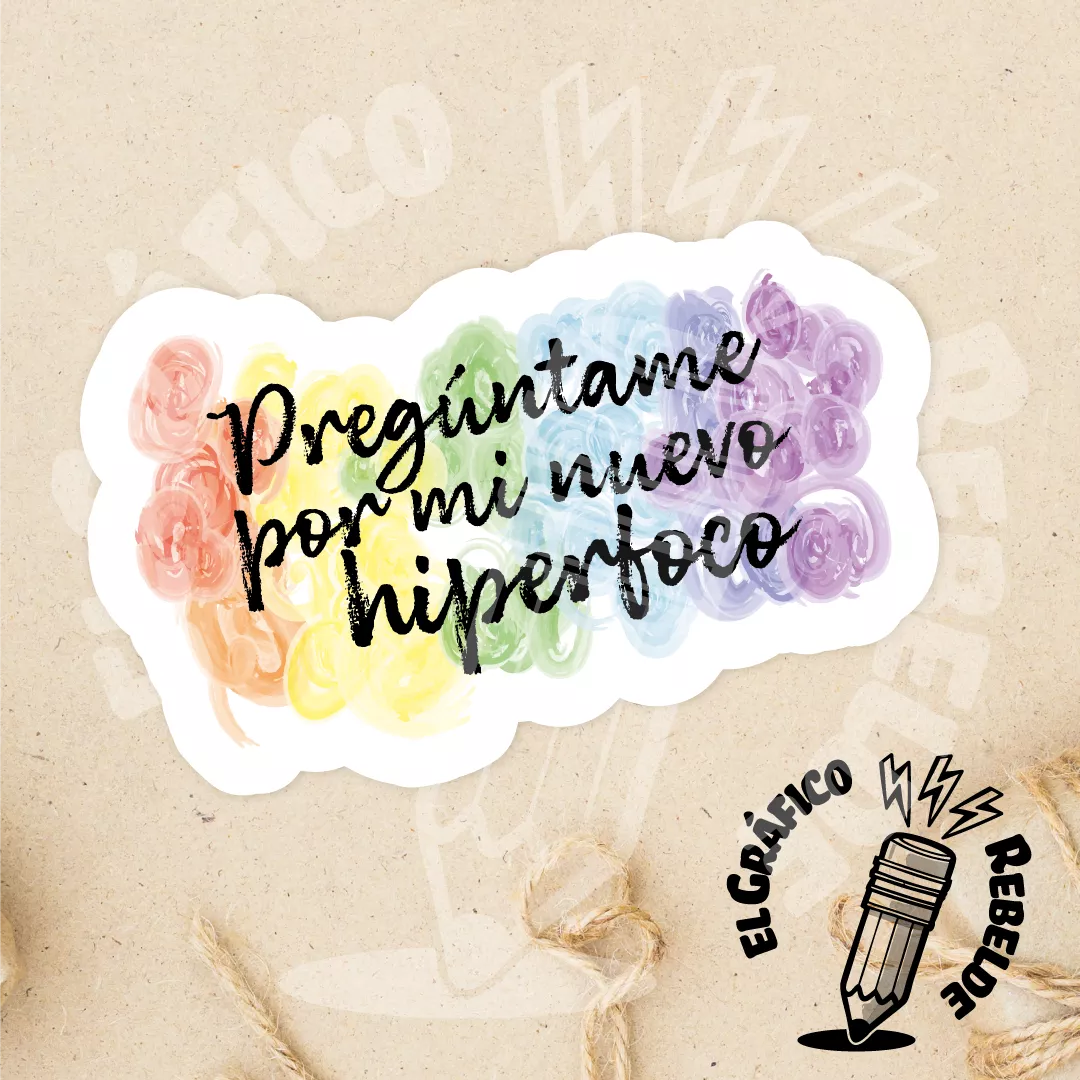 Enganxina Vinil Frase Nou Hiperfocus