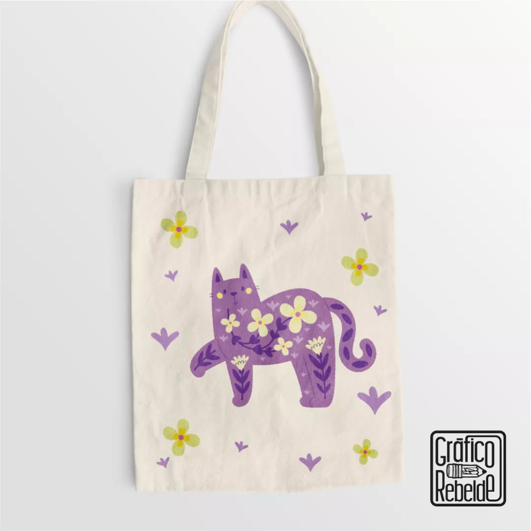 Tote bag Gat Floral Espígol
