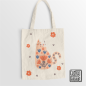 Tote bag Gato Floral Tulipán Tote bag Gato Floral Tulipán