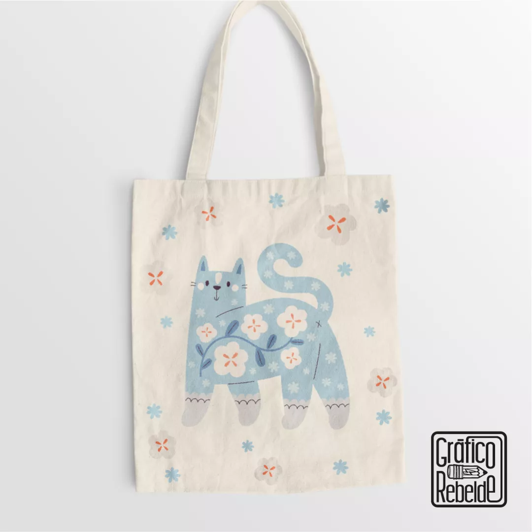 Tote bag Gat Floral Gessamí