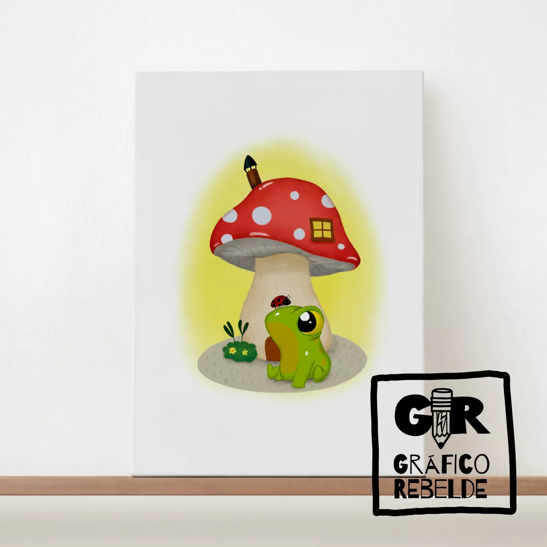 Print Ranita - Lámina de Estilo Cuento Infantil