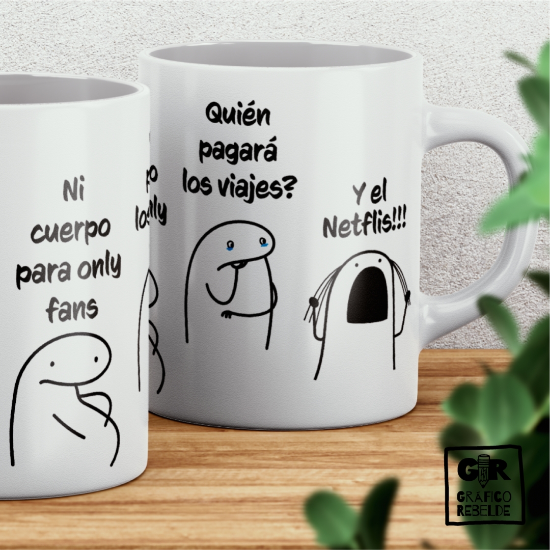 Taza de cerámica de Flork no tienes el cuerpo para onlyfans