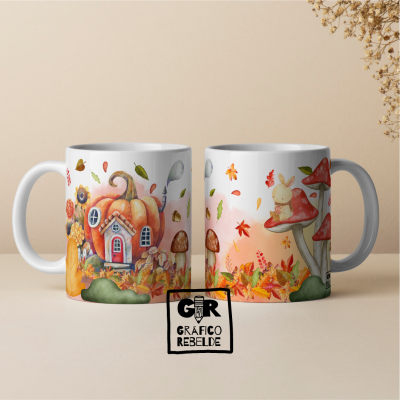 Taza ilustrada "Casa Calabaza" Taza ilustrada "Casa Calabaza"