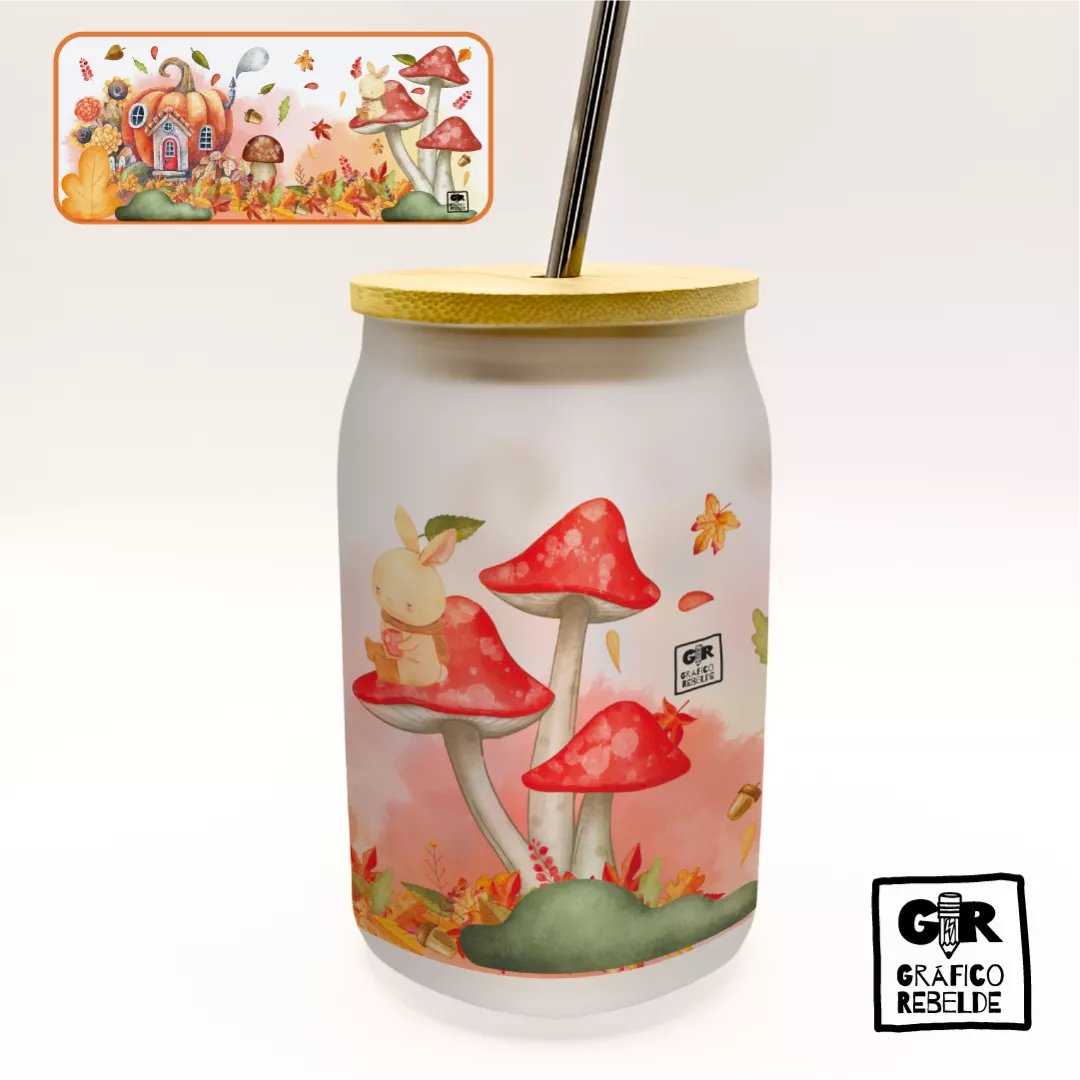 Vaso ilustrado "Casa Calabaza" Vaso ilustrado "Casa Calabaza"