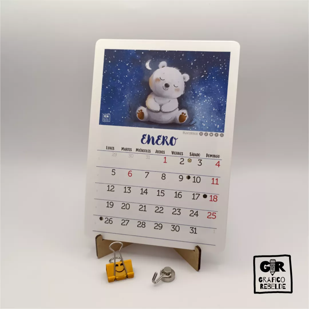 Calendario Ilustrado 2027 artesanal con láminas para enmarcar Calendario Ilustrado 2027 artesanal con láminas para enmarcar