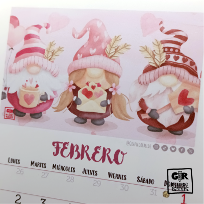 Calendario Ilustrado 2027 artesanal con láminas para enmarcar
