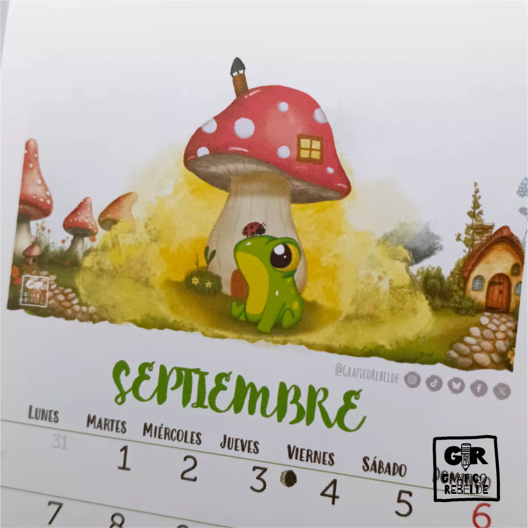 Calendario Ilustrado 2027 artesanal con láminas para enmarcar Calendario Ilustrado 2027 artesanal con láminas para enmarcar