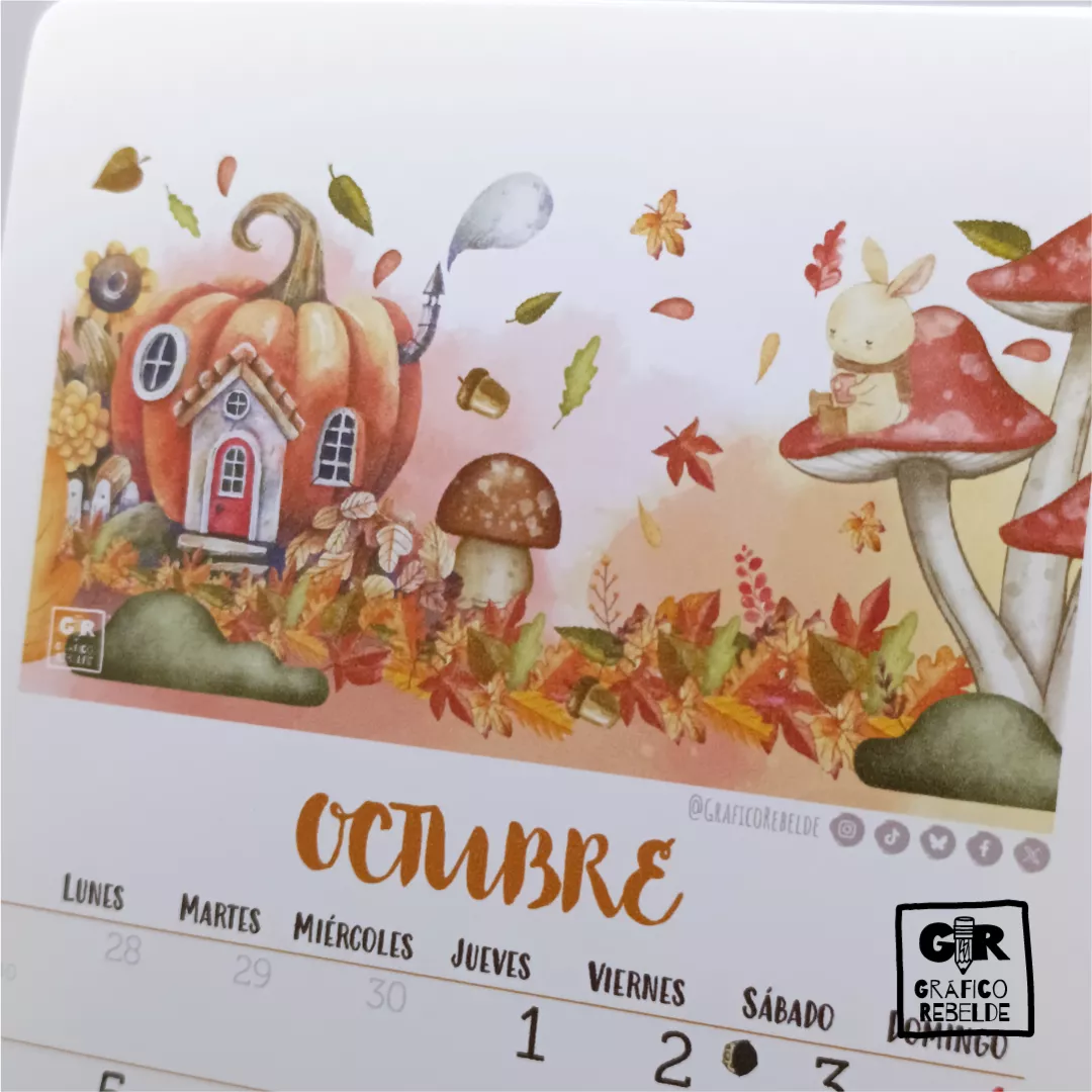 Calendario Ilustrado 2027 artesanal con láminas para enmarcar Calendario Ilustrado 2027 artesanal con láminas para enmarcar