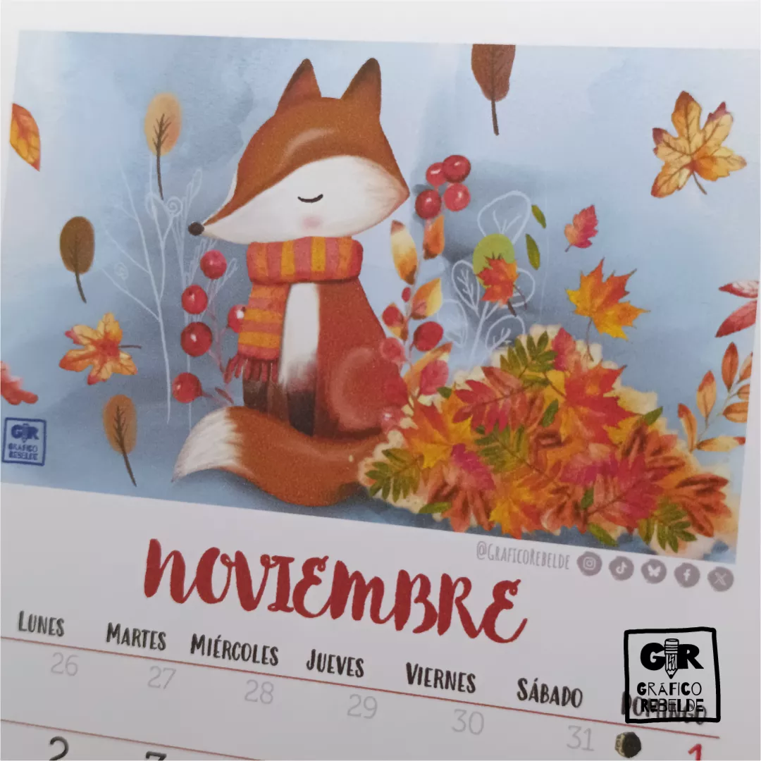 Calendario Ilustrado 2027 artesanal con láminas para enmarcar Calendario Ilustrado 2027 artesanal con láminas para enmarcar