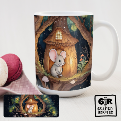 Taza con ilustración original perfecta para regalar magia y ternura.