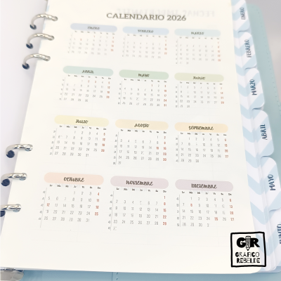Agenda 2027 Semana Vista tamaño A5 | Tienda Oficial Gráfico Rebelde