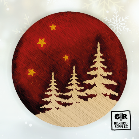 Posavasos Ilustrados Árboles de Navidad