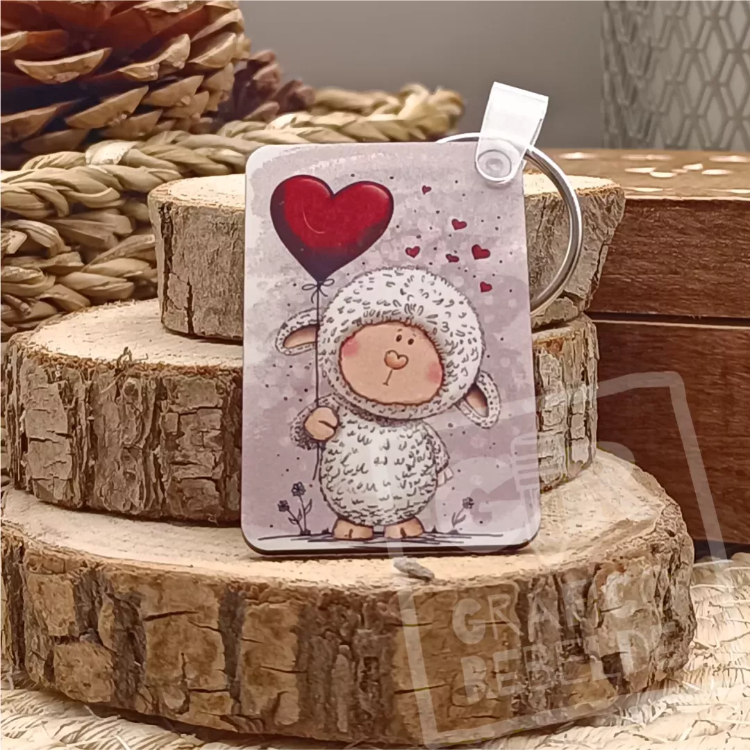 Llavero Ovejita con Corazón Llavero Ovejita con Corazón