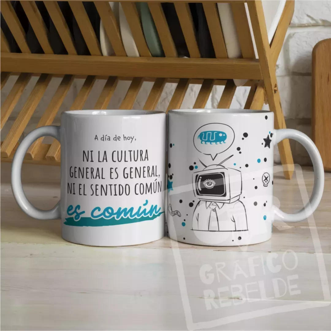 Tassa amb Frase Cultura General i Sentit Comú