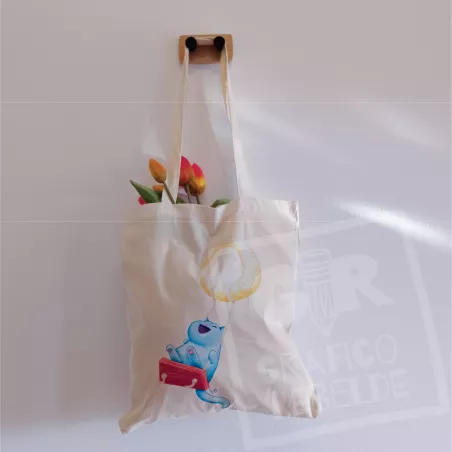 Bolsa de tela Tote Bag "El Gato y La Luna"