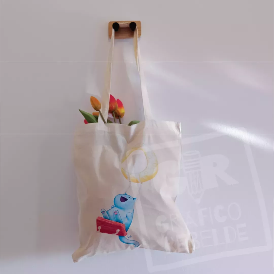 Bolsa de tela Tote Bag "El Gato y La Luna"
