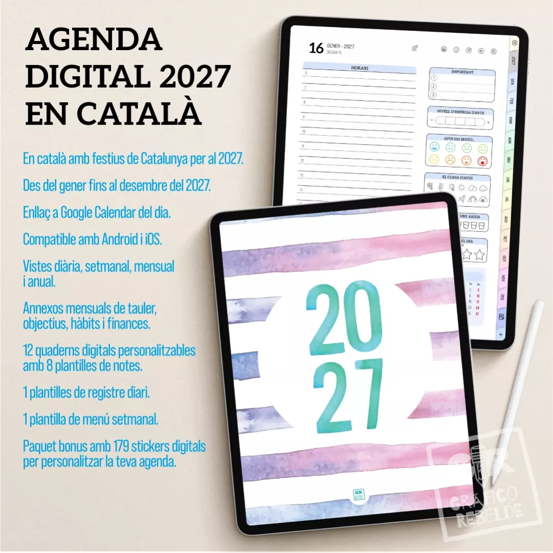 Agenda Digital 2027 para tablet en catalán