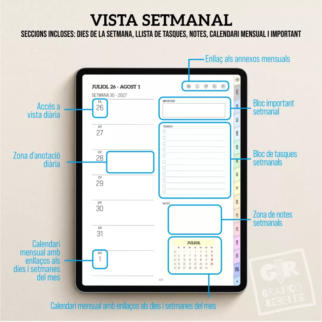 Agenda Digital 2027 para tablet en catalán