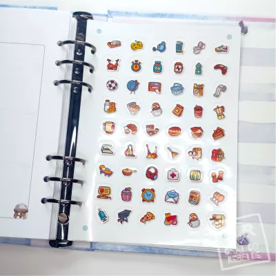 Hojas de pegatinas decorativas - Agenda Gráfico Rebelde