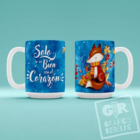 Taza ilustrada Zorro de El Principito