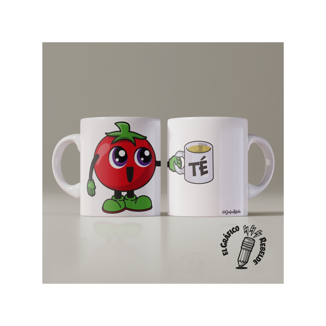 Taza con Juego de Palabras Toma Té Taza con Juego de Palabras Toma Té