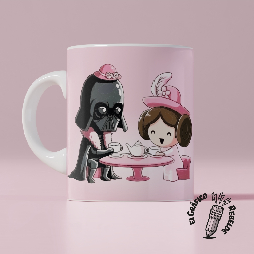 Taza Darth Vader y Leia: la hora del té Taza Darth Vader y Leia: la hora del té