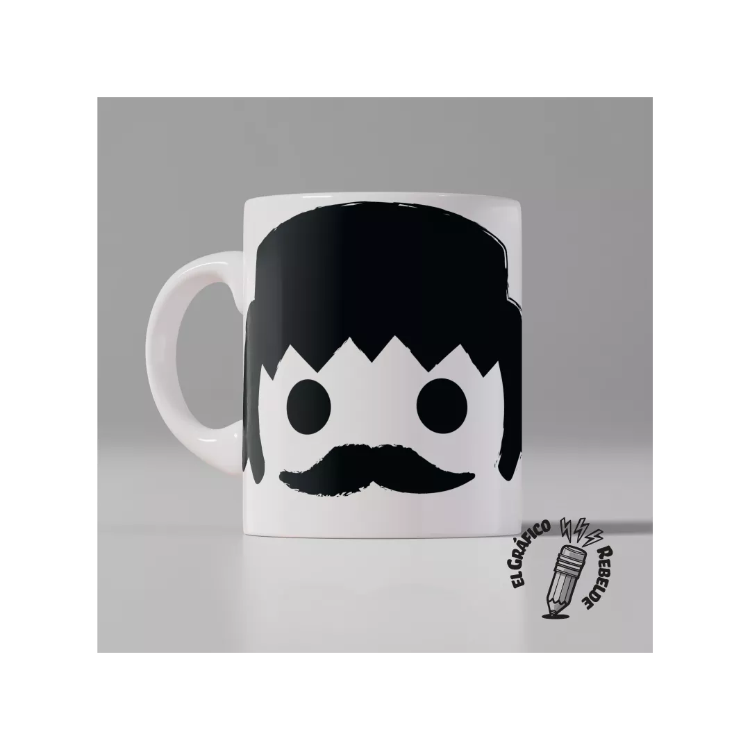 Taza Cara Playmobil: Bigote