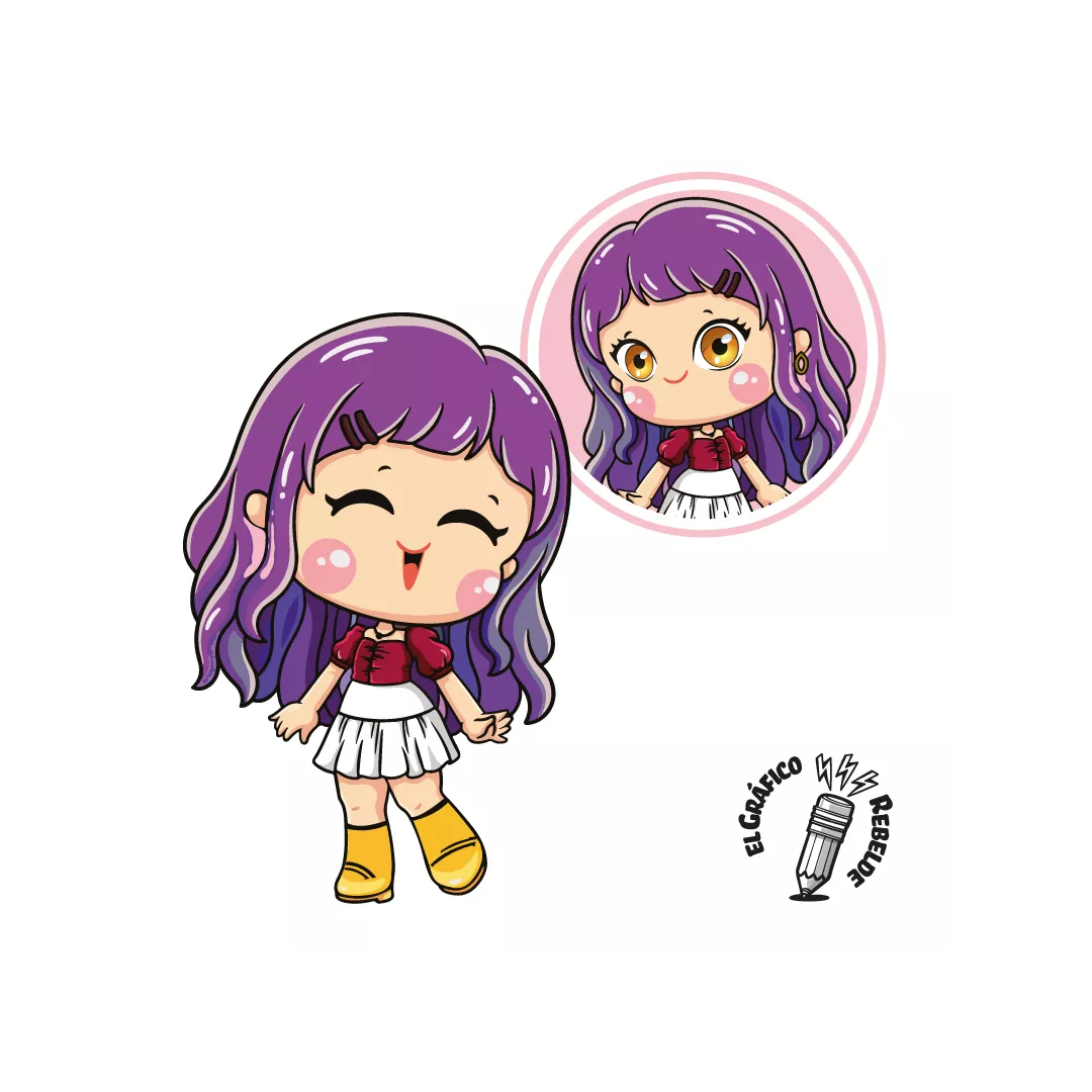 Il·lustració Chibi o Kawaii Personalizada Il·lustració Chibi o Kawaii Personalizada