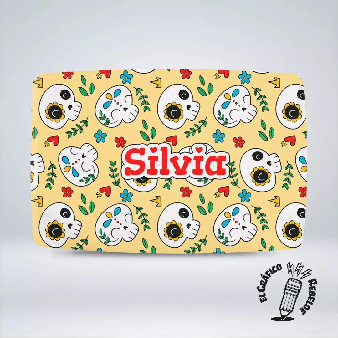 Porta Bocadillos de Tela Catrina Calaveritas Personalizado Porta Bocadillos de Tela Catrina Calaveritas Personalizado