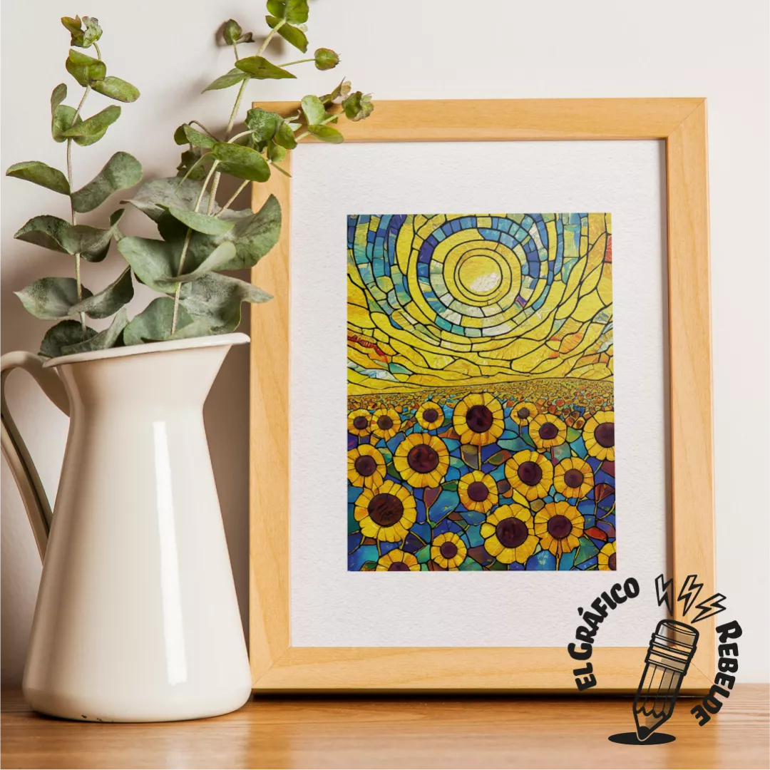 Pack Col·lecció Quatre Estacions - Set de 4 Prints d'Art Estil Vitrall